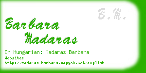 barbara madaras business card